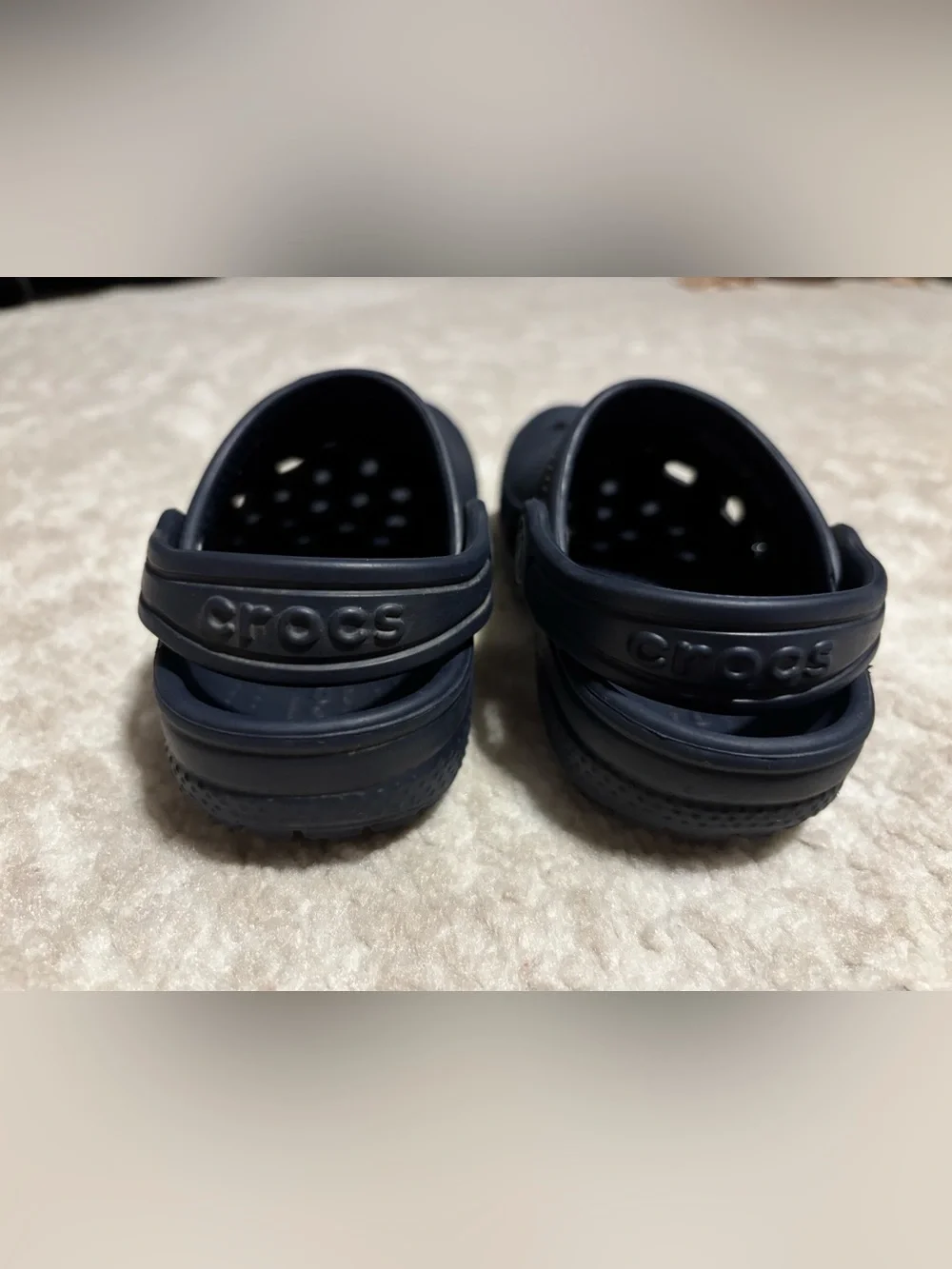 CROCS - Navy Blue Classic Clog Sandals Shoes Kids size 8 LIKE NEW